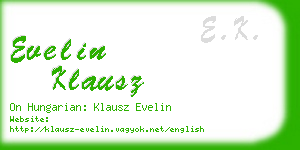 evelin klausz business card